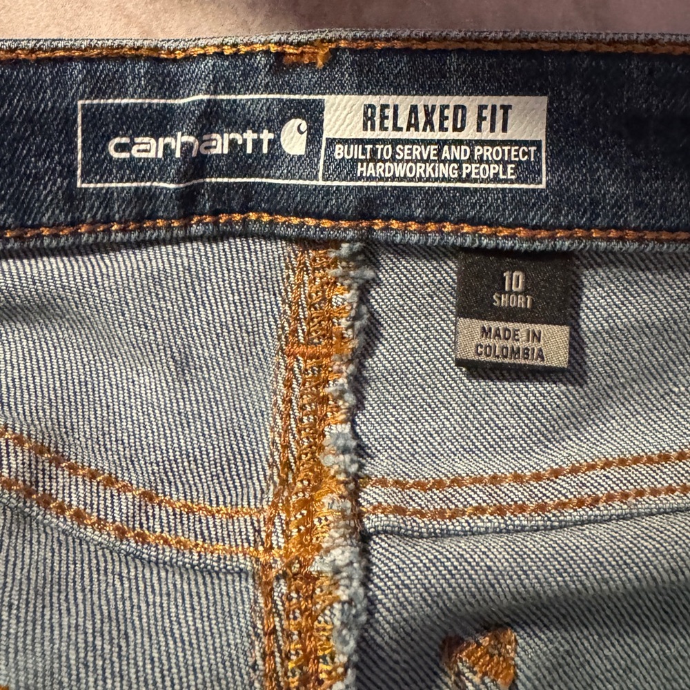 Carhartt Rugged Flex Relaxed Fit Women’s Blue Jeans size 10 Short - Picture 13 of 16